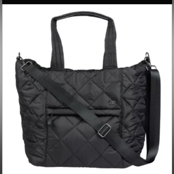 CALIA Women's Quilted Travel Tote Bag Black - Picture 1 of 10